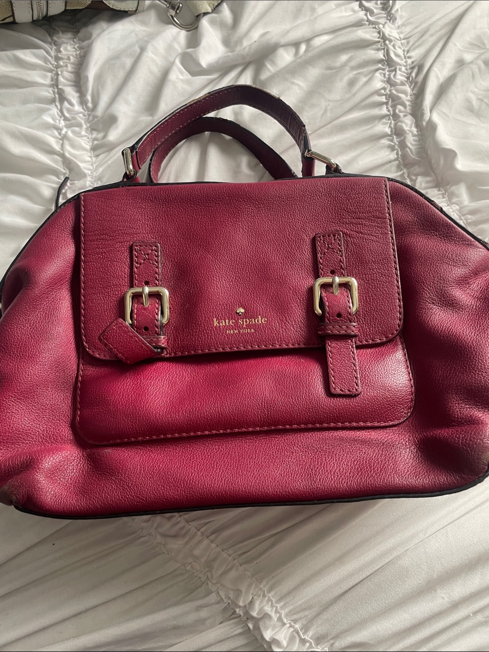Kate spade burgundy shoulder purse (no strap)
